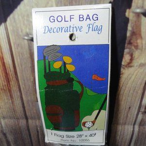 Golf Bag club and ball Decorative Garden Flag 28x40 NWT~Golf fan~Man cave